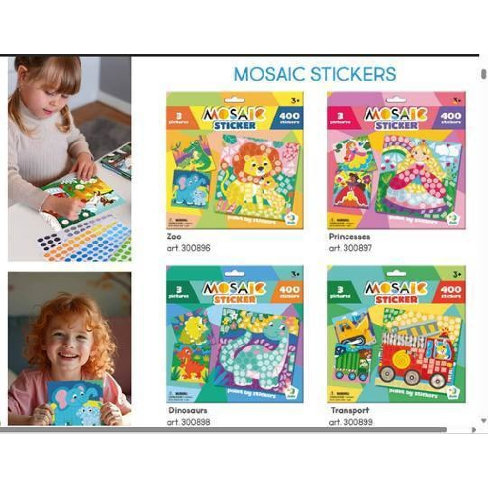 Набір для творчості. Мозаїка зі стікерами «Зоопарк»300896