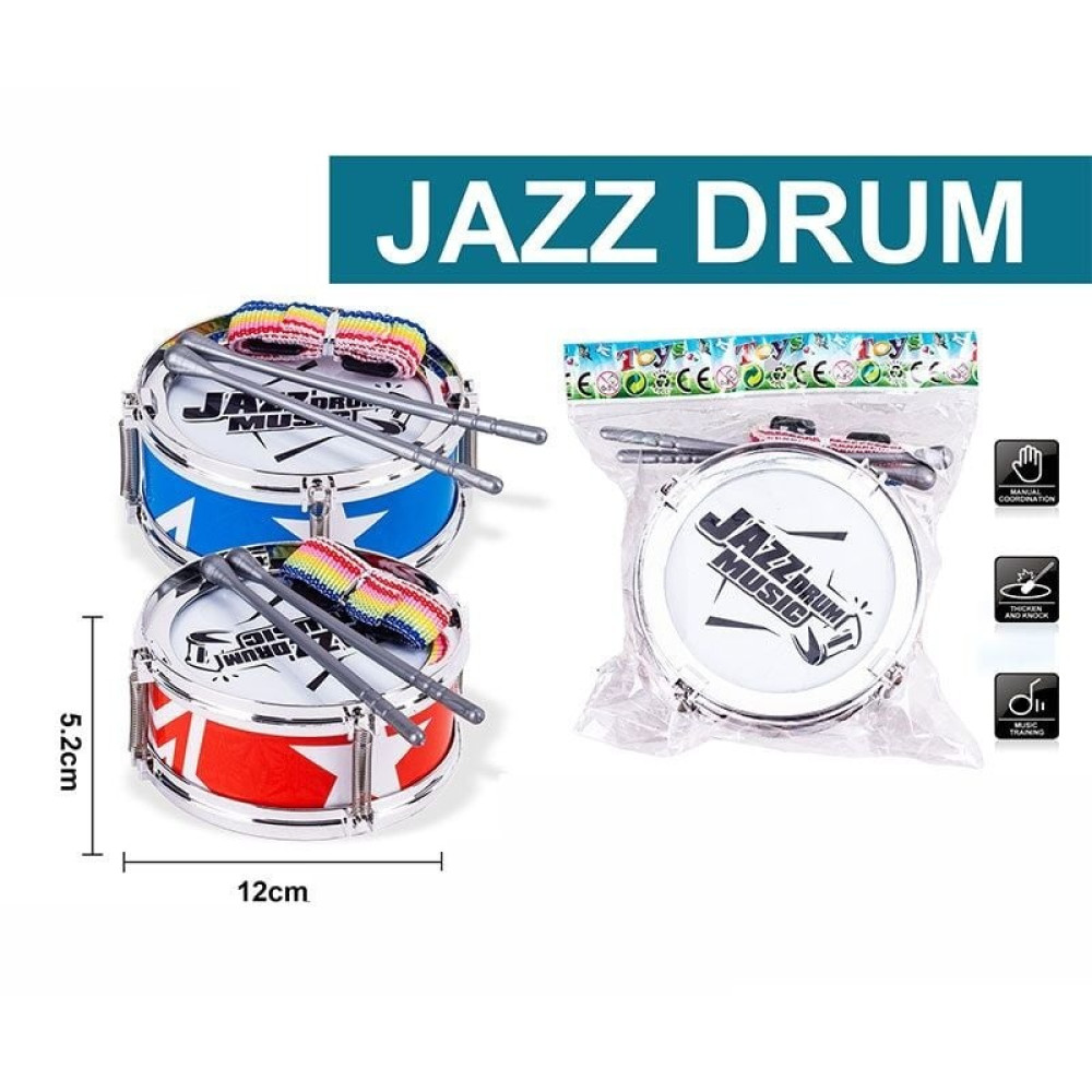 Барабан 2611 (336/2) 2 види, барабанні палички, стрічка, в пакеті, ВИДАЄТЬСЯ МІКС ВИДІВ