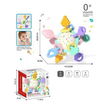 Брязкальце 1127-5 B (256) 10,5х5х10,5, гумові прорізувачі, тріскачка, в коробці