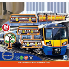 Залізниця JHX 5716 (36/2) “Електричка”, локомотив, 2 вагони, звуки, підсвічування, муляжі оточення, в коробці