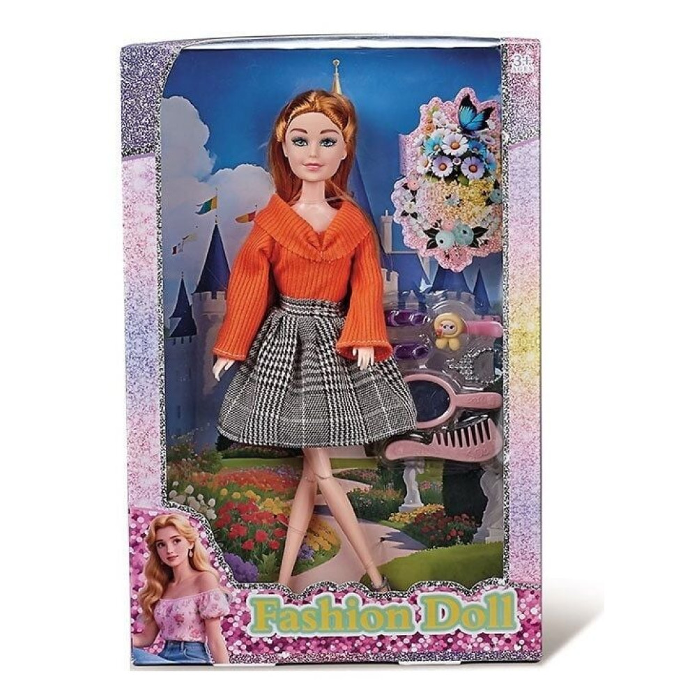 Лялька 8675-3 (48) висота: 30 см, шарнірні з’єднання суглобів, голова та руки гума, знімний одяг та взуття, змінне взуття, аксесуари,  в коробці