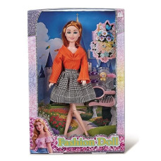 Лялька 8675-3 (48) висота: 30 см, шарнірні з’єднання суглобів, голова та руки гума, знімний одяг та взуття, змінне взуття, аксесуари,  в коробці