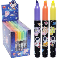 Набір текстових маркерів 6 кольорів "Космос" H609-6 (115726)