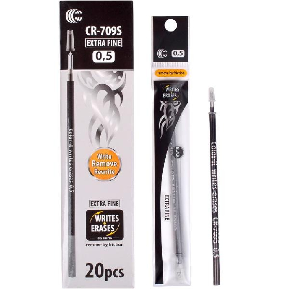 Стрижень "С" "Пише-стирає" чорний CR-709S (98181)