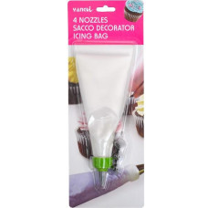 Мішок кондитерський силіконовий 4 насадки, блістер 31x11 см X3-98 (88328)
