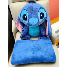 Стіч з пледом  синій HS-8071 40см