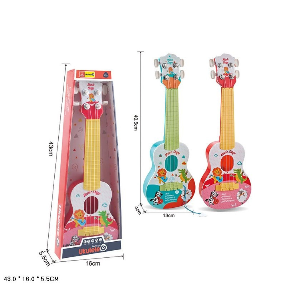 Гітара 898-91 (72шт/2) 2 кольори мікс, в коробці 43x5,5x16 см