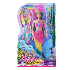 Лялька WG 305 (72/2) “Русалка”, висота: 33 см, змінює колір, рухомі кінцівки, на листі