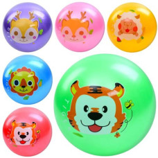 М'яч дитячий MS 3742 (120шт) 9 дюймів, малюнок (тварина), 60г, 4види/6 кольорів,