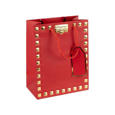 Пакет подарунковий 26х32х12 см із тисненням фольгою RED HL-1906 (124826)