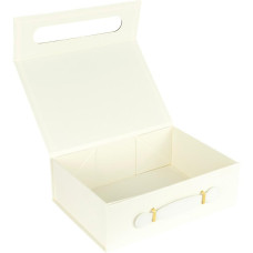 Подарункова коробка 33×25×12 см складна з ручкою WHITE HL-227 (124972)
