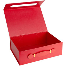 Подарункова коробка 33×25×12 см складна з ручкою RED HL-229 (124974)