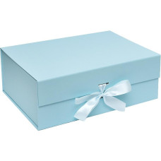 Подарункова коробка 33×25×12 см складна зі стрічкою BLUE HL-210 (124951)