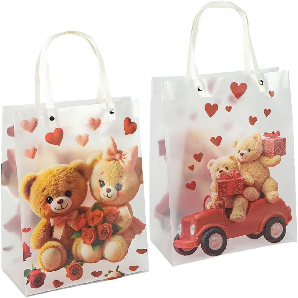 Пакет подарунковий 30х23х12 см пластиковий з ручками HL-301 (124999)