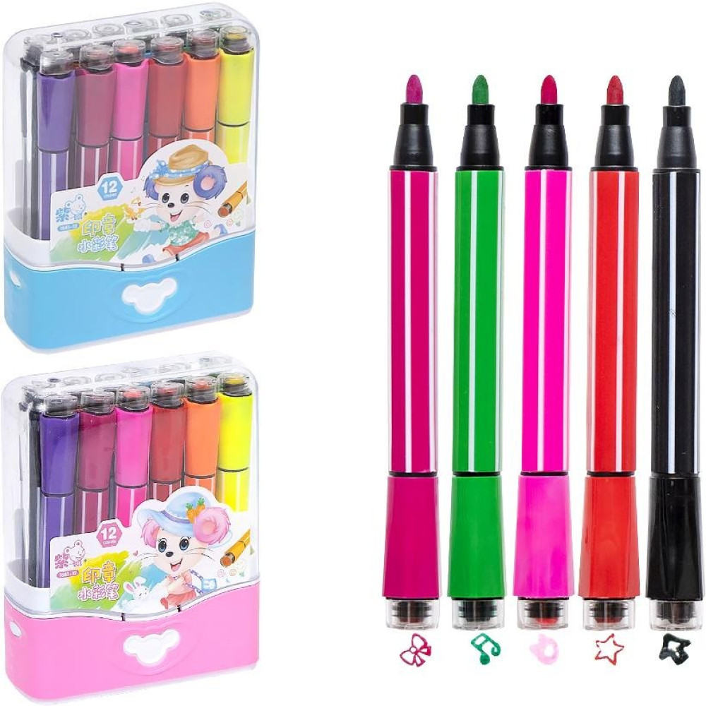 Фломастер 12 кольорів 1881-12 зі штампиком (118565)