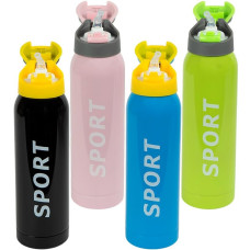 Термопляшка спортивна 500 мл з трубочкою для пиття та шнурком B25-10 (124703)