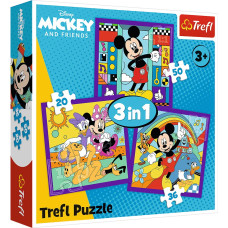 Пазли "3in1" Disney Міккі та його весела команда Trefl