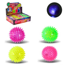 Пострибунчик масажний арт. PR24125 (288шт) їжачок, 8,5 см  світиться,24диспл по 12 шт короб.,4 кольори /ціна за шт/