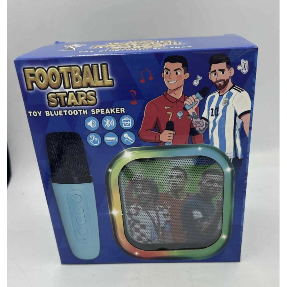 ПОРТАТИВНА КОЛОНКА З КАРАОКЕ Футболісти  МІКРОФОНОМ 2 шт  K12D