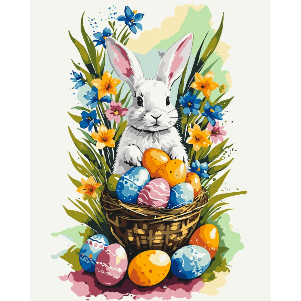 Набір для розпису "Кролик та писанки" 40x50 см 11718-AC