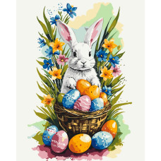 Набір для розпису "Кролик та писанки" 40x50 см 11718-AC