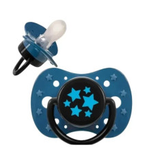 Пустушка силіконова симметрична 12m+ Зірочки A0590