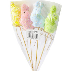 Набір пасхальних зайців на паличці (4 шт) 375844