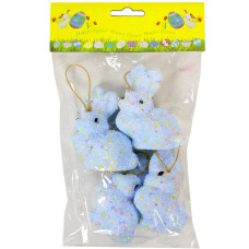 Пасхальний кольоровий заєць набір 4 шт 375714