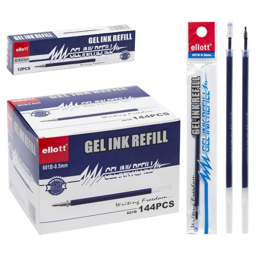 Стрижень гелевий ET601-12 Ellott синій (95788)