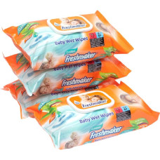 Волога серветка "Freshmaker" baby orang 72шт КЛАПАН 875543