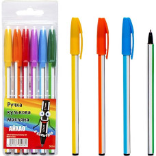 Набір ручок масляних "АЙХАО" 563 6 кольорів (50767)