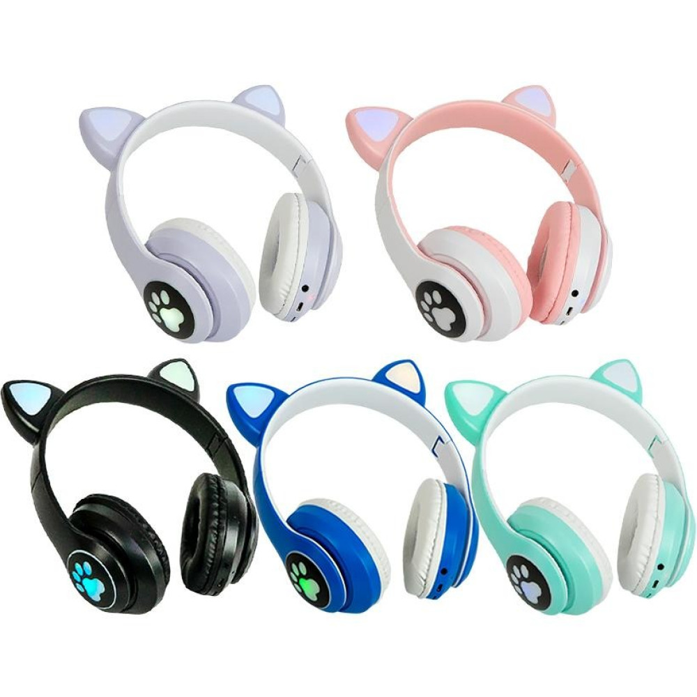 Навушники накладні Bluetooth з вушками та LED-підсвічуванням, складні STN-28M