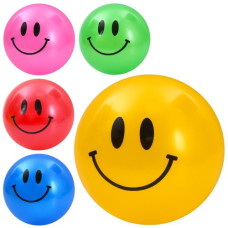 М'яч дитячий MS 4904 (120шт) 9 дюймів, 60г, смайл, 5 кольорів,