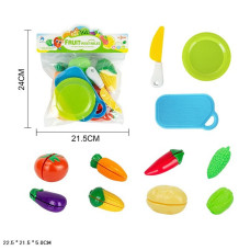 Продукти набір YM-309 (168шт/2) овочі, фрукти на липучці, аксес пакет 22*22*5см