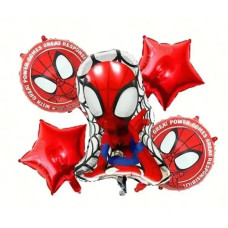 Набір фольгованих Куль (Китай) Людина павук білі очі 16114