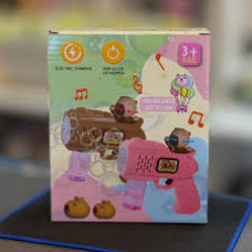 Пістолет з мильними бульбашками на батарейки  65723 в коробці 15*15