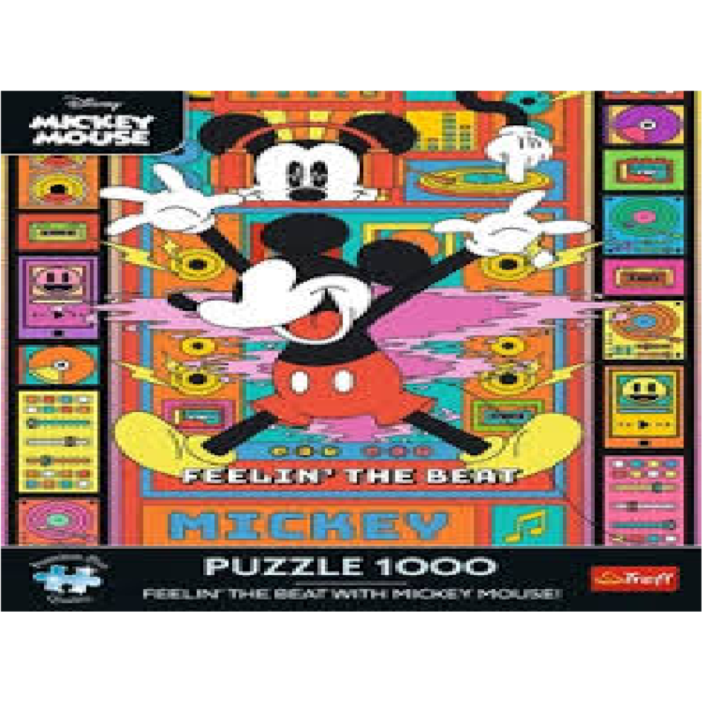 21421 Trefl Пазли "1000 Premium Plus" Mickey&Friends Відчуй ритм з Міккі Маусом