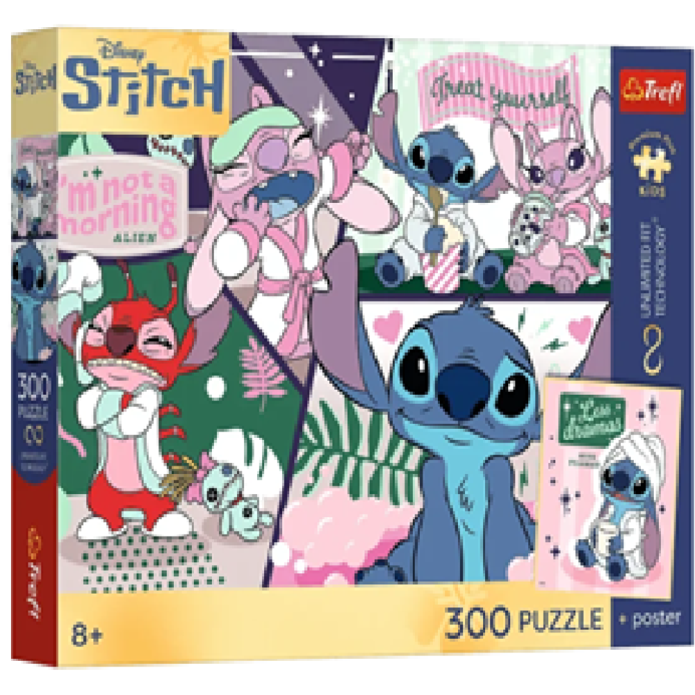 30482 Trefl Пазли "300 UFT Premium Plus Kids" Disney Lilo&Stitch Космічний дует