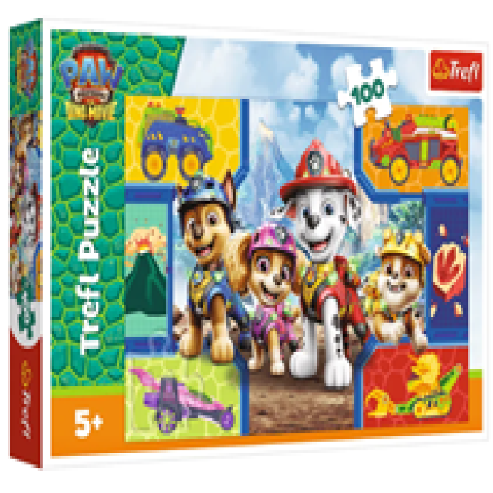 65487 Trefl Пазли "100" PAW PATROL Щенята та динозаври THE DINO MOVIE