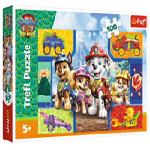 65487 Trefl Пазли "100" PAW PATROL Щенята та динозаври THE DINO MOVIE