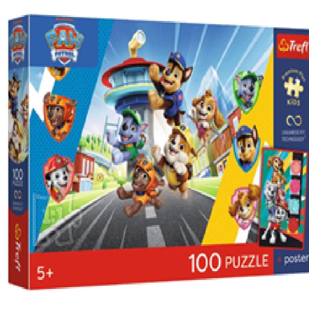 65500 Trefl Пазли "100 UFT Premium Plus Kids" PAW Patrol Щенячі пригоди