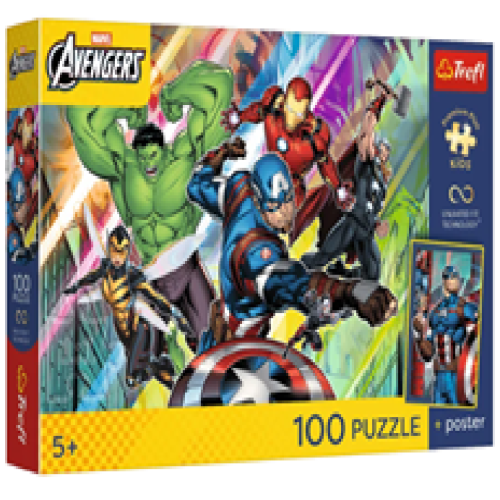 65524 Trefl Пазли "100 UFT Premium Plus Kids" Disney Marvel The Avengers Потужність та сила