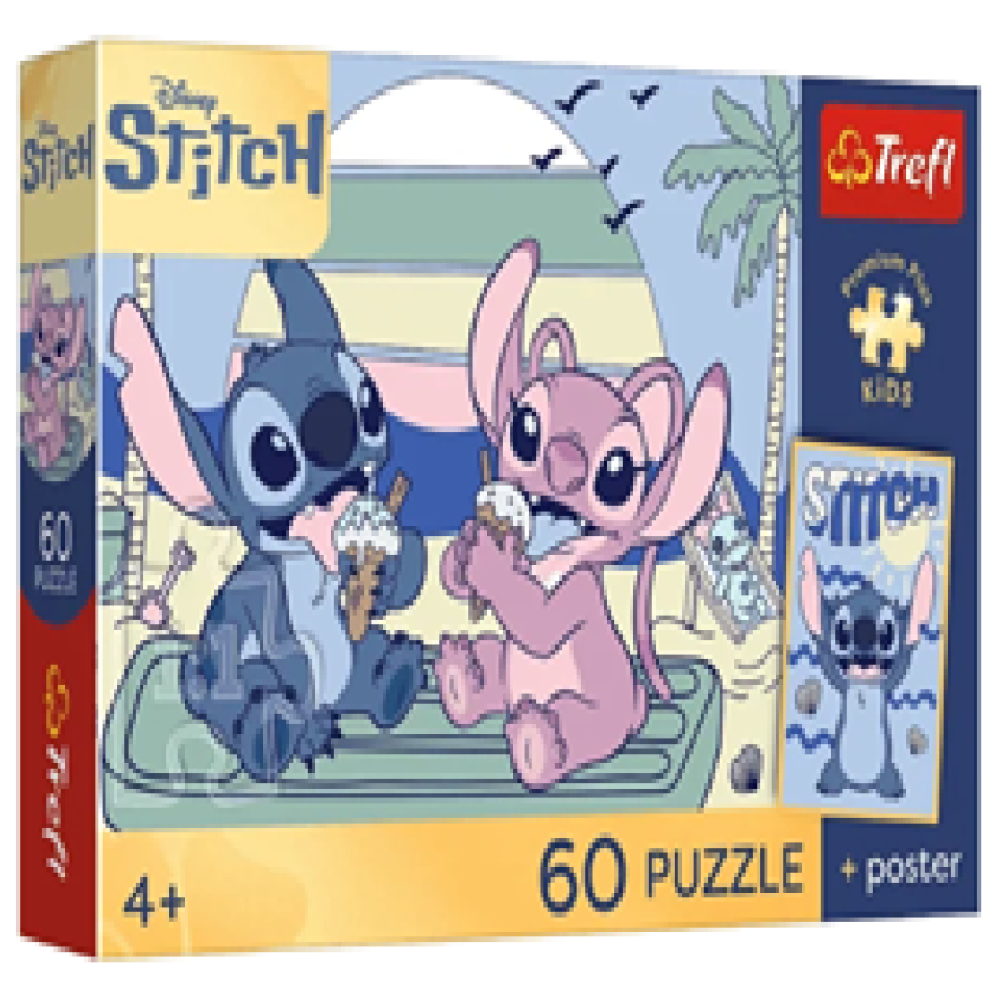 74304 Trefl Пазли "60 Premium Plus Kids" Disney Lilo&Stitch Час гри зі Стічем