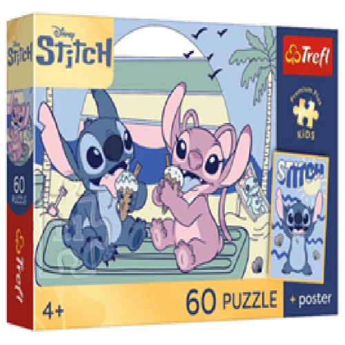 74304 Trefl Пазли "60 Premium Plus Kids" Disney Lilo&Stitch Час гри зі Стічем