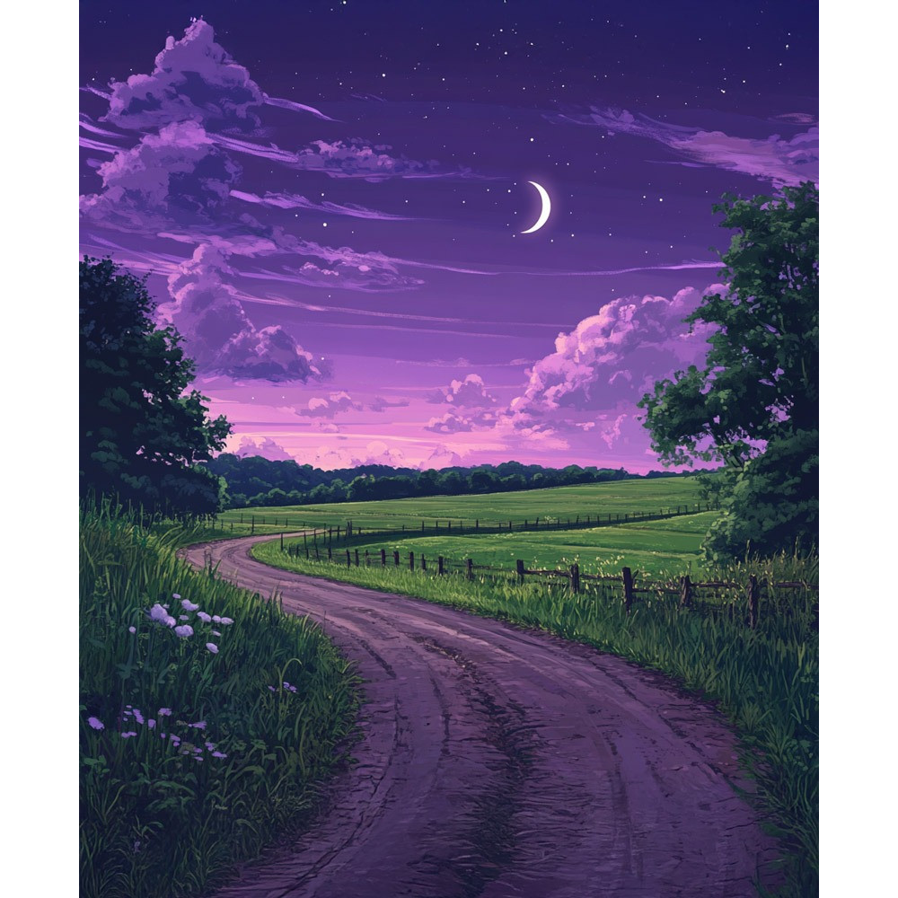 Алмазна мозаїка "Бузкові сутінки" S20190, 30x40см, на рамці, ТМ Dreamtoys, 31х41х2,5см, в коробці