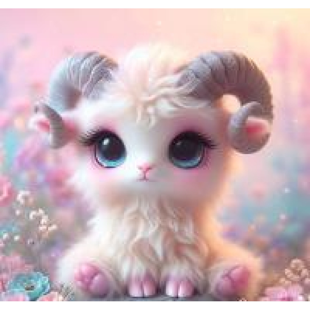 Алмазна мозаїка "Милий баранчик", 20*20см, на рамці, в кор. 21*21*2,5см, ТМ Dreamtoys S10185
