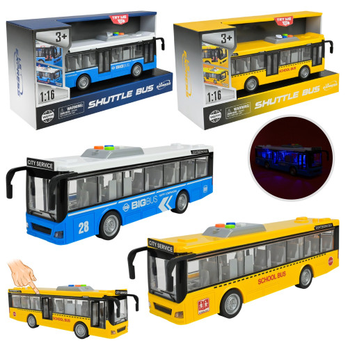 Автобус WY 910 AB (24) 2 вида, свет, звук, инерция, в коробке