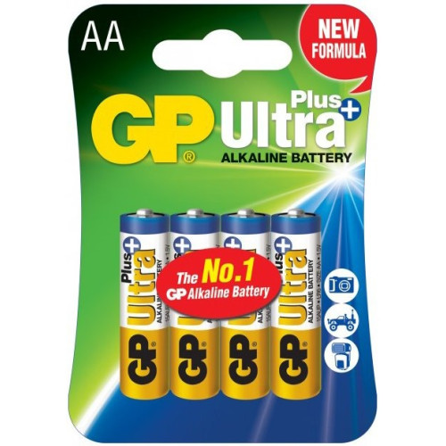 Батарейка GP ULTRA + ALKALINE 1.5V 15AUP HM-2S2 лужна, LR6, AA