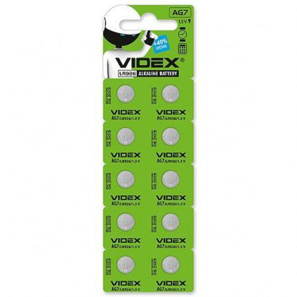 Батарейка Videx AG7 blister 10 шт (ціна за лист)