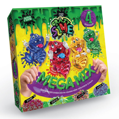 Безпечний освітній набір для проведення дослідів "Crazy Slime 4в1" укр №1 SLM-03-01U